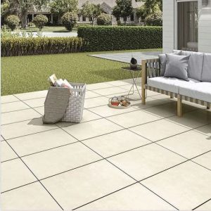 Hammerstone Beige 20mm Outdoor Porcelain Slabs 900x600x20mm (Price From: £22.85/m2)