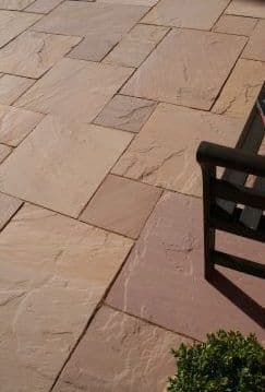 Autumn Brown Indian Sandstone Natural 22mm Patio Paving Slabs Pack 15.50m2  (Price: £22.95/m2)