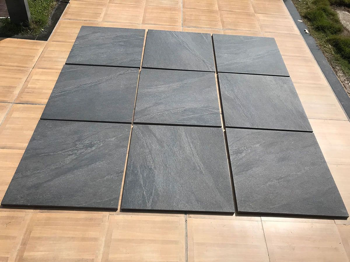 Black Anthracite Effect Outdoor Porcelain Slabs 600x600x20mm (Price: £24.90/m2) - Image 3