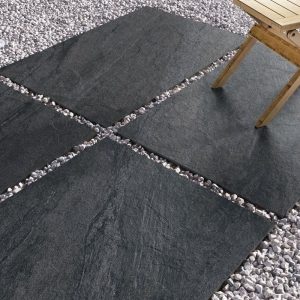 Black Anthracite Effect Outdoor Porcelain Slabs 900x600x20mm (Price: £21.95/m2)