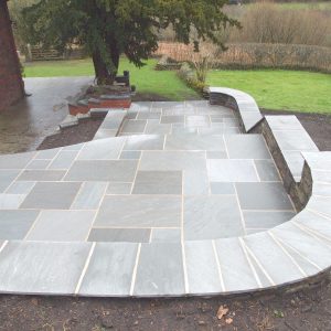 Light Kandla Grey Indian Sandstone Natural 22mm Patio Pack 15.50m2 (Price: £21.95/m2)