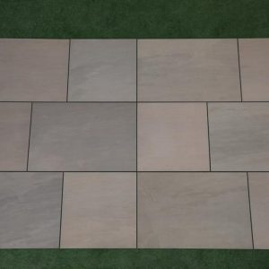 Raj Green Outdoor Porcelain Slabs 900x600x20mm (£22.95/m2)