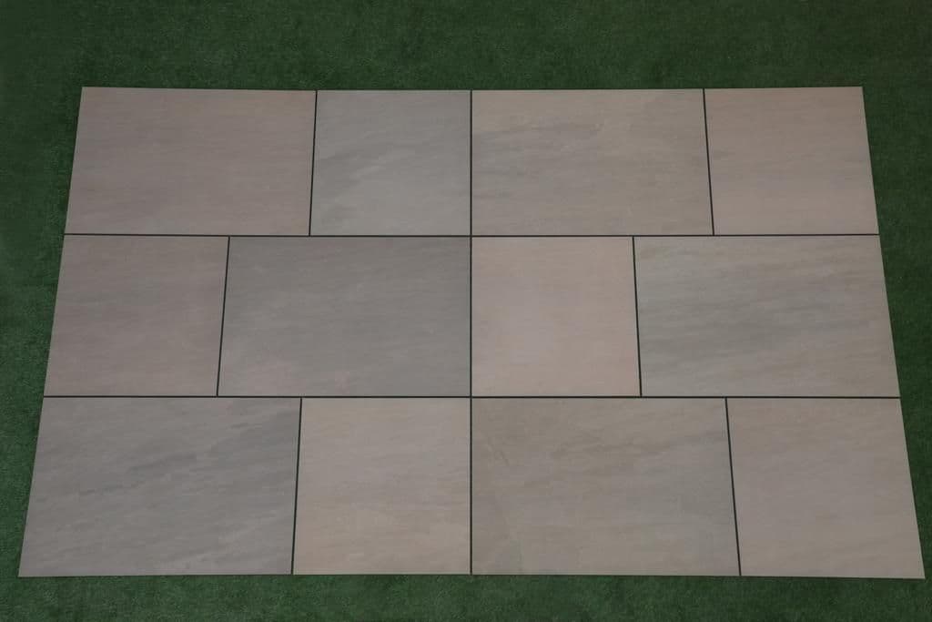 Raj Green Outdoor Porcelain Slabs 900x600x20mm (£22.95/m2)