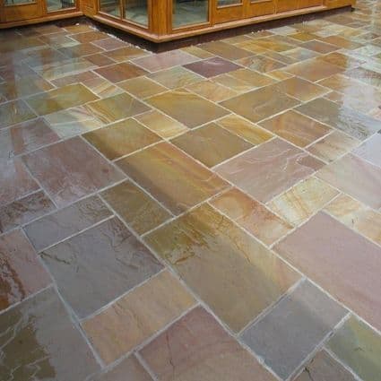 Rippon Buff Natural Calibrated Patio Paving Slabs Pack 15.50m2 22m Price: £21.95/m2