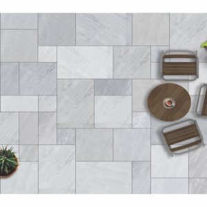 Silver Kandla Grey 20mm Outdoor Porcelain 22.00m2 Patio Pack (Price: £23.55/m2)